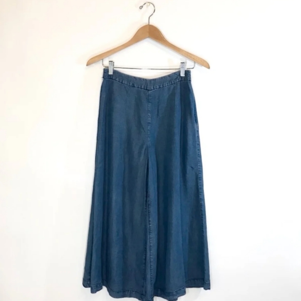 Free People Wide Leg Denim Pants